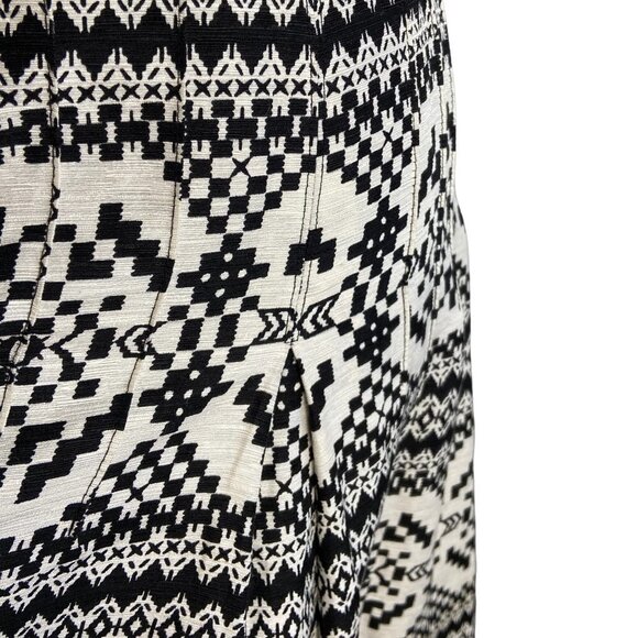 Nine West Vintage Boho Silk Blend Skirt - Size 12 - Monochrome, A-Line - Picture 3 of 6